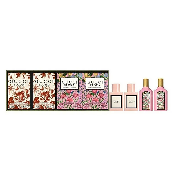 Set Nước Hoa Nữ Mini Gucci Bloom + Flora Gorgeous Gardenia EDP (4 x 5ml)