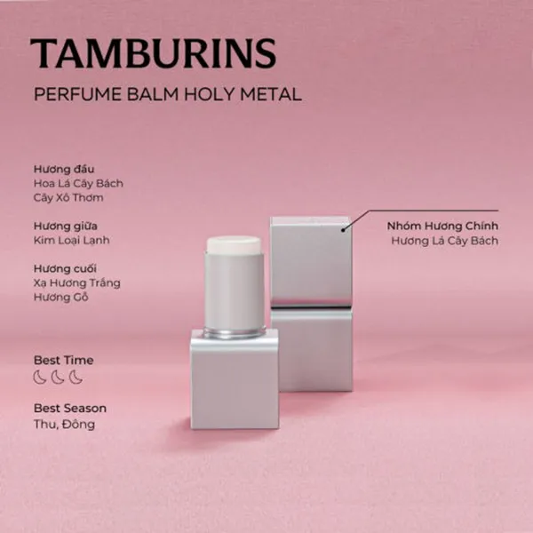 Set Nước Hoa Sáp Dạng Thỏi Tamburins Perfume Balm Duo Solid (Chamo + Holy Metal)