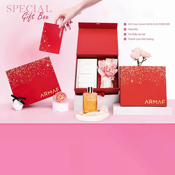 Set Nước Hoa Unisex Armaf Uniq Oud Forever EDP 4 Món