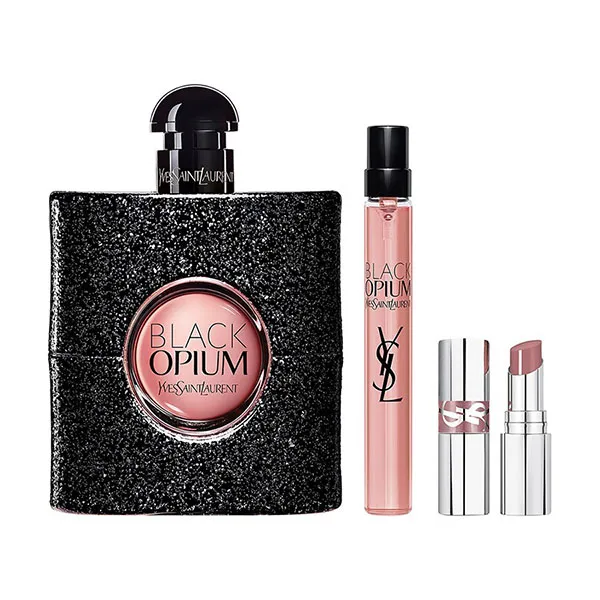 Set Nước Hoa Yves Saint Laurent YSL Black Opium EDP 3 Món (90ml + Mini 10ml + Son Mini YSL Loveshine 44)