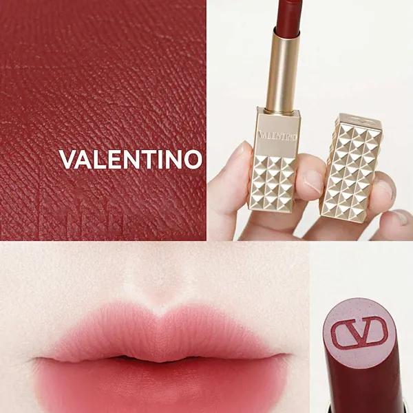 Set Son Dưỡng Và Nước Hoa Valentino Trái Tim Limited 7 Món