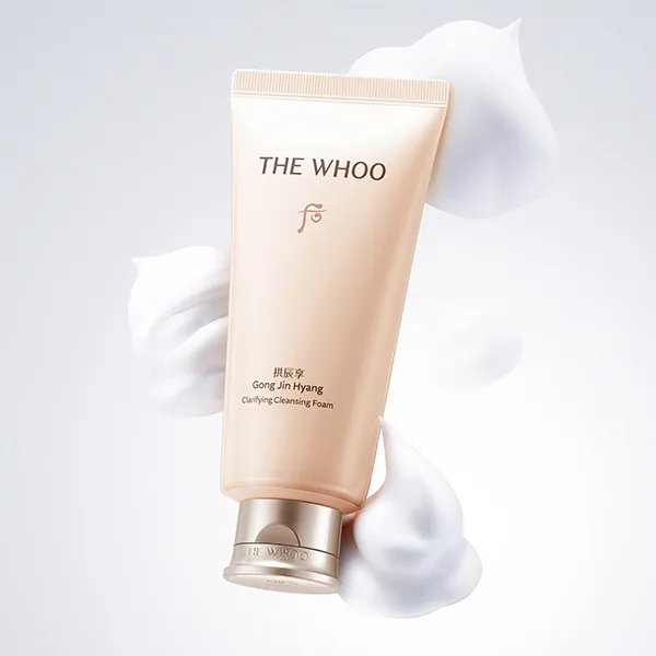 Set Sữa Rửa Mặt + Kem Chống Nắng The Whoo Gong Jin Hyang Clarifying Cleansing Foam 3 Món