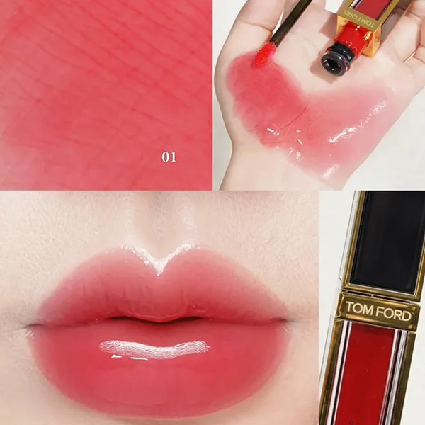 Son Bóng Tom Ford Gloss Luxe Lip 01 Disclosure Màu Đỏ Hồng Đào