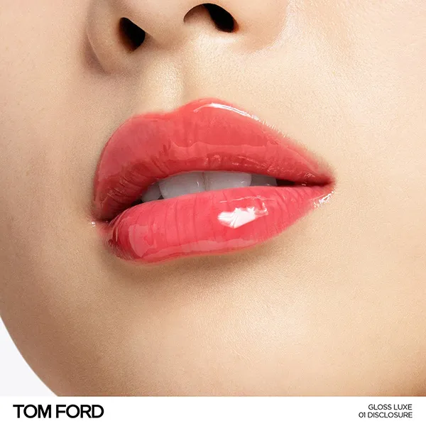 Son Bóng Tom Ford Gloss Luxe Lip 01 Disclosure Màu Đỏ Hồng Đào