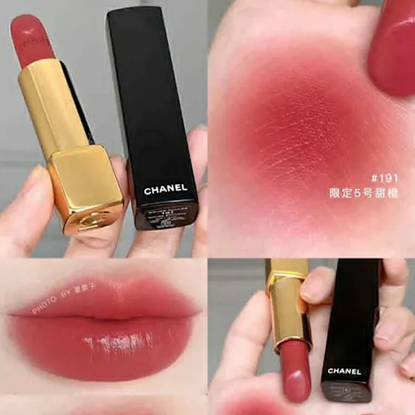 Son Chanel Rouge Allure Luminous Intense 191 Rouge Brulant – Màu Hồng Cam Đào