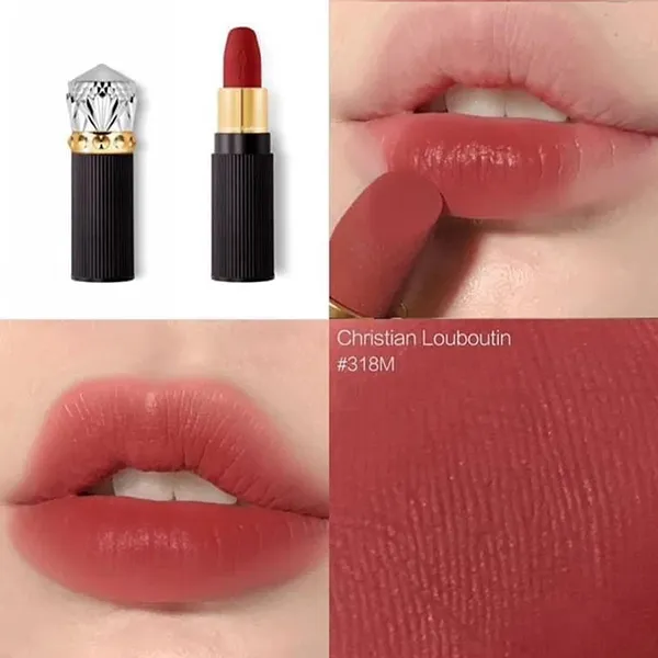 Son Lì Christian Louboutin Rouge Velvet Matte 318M Epic Brunette Màu Đỏ Gạch
