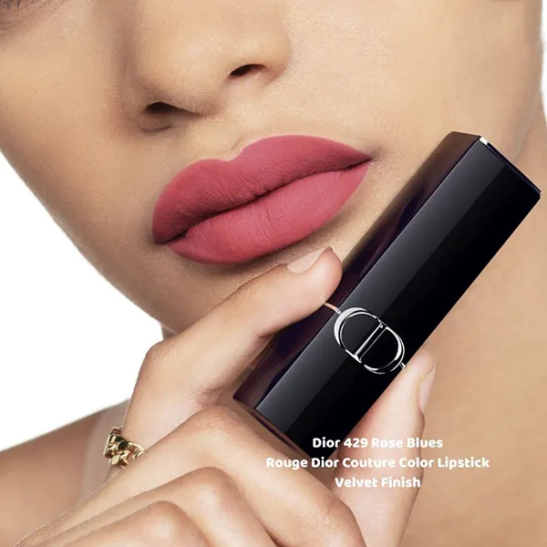 Son Dior Rouge Dior Couture Lipstick Velvet Finish 429 Rose Blues Màu Hồng Đất Ánh Tím