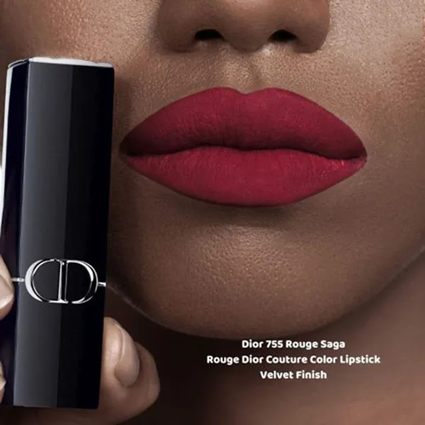 Son Dior Rouge Dior Couture Lipstick Velvet Finish 755 Rouge Saga Màu Đỏ Mận