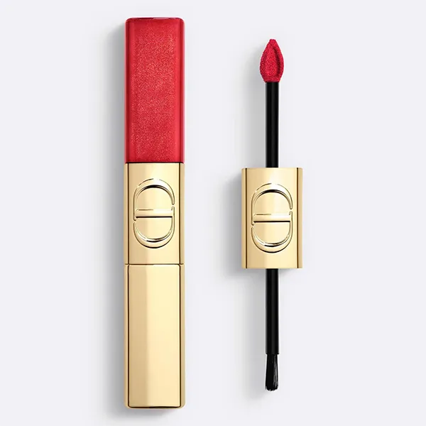 Son Dior Rouge Dior Sequin Liquid Duo Holiday Limited Edition 999 - Spectacular Màu Đỏ Tươi