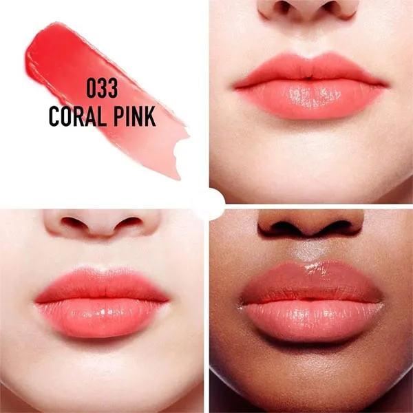 Son Dưỡng Dior Addict Lip Glow Màu 033 Coral Pink Màu Hồng San Hô