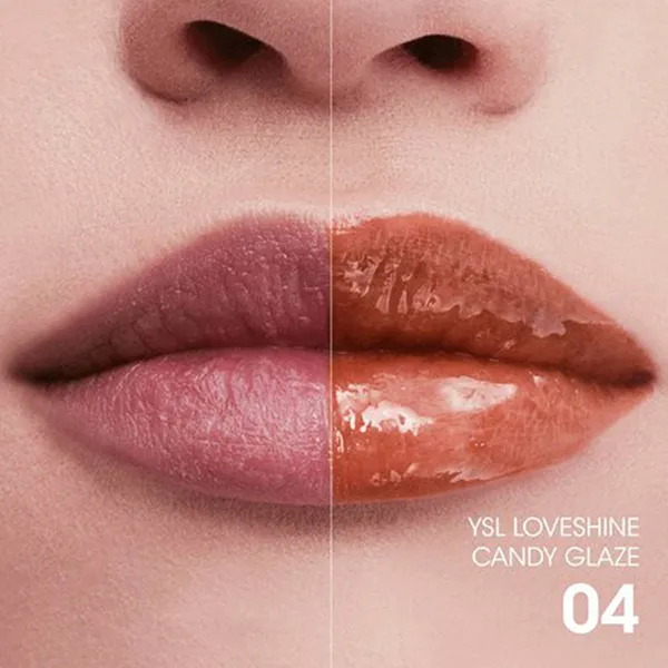 Son Dưỡng YSL Loveshine Candy Glaze Lipstick 04 Nude Pleasure Màu Cam Nude Đất