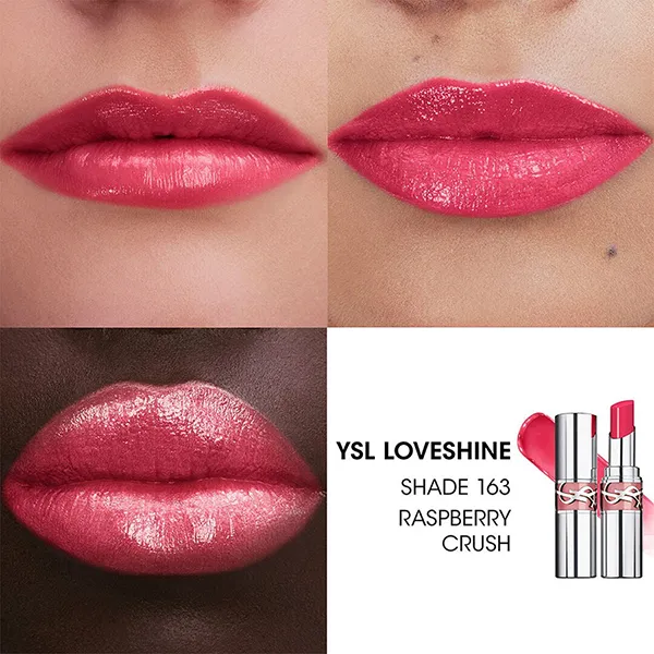 Son Dưỡng YSL Loveshine Lipstick 163 Raspberry Crush Màu Hồng Dâu