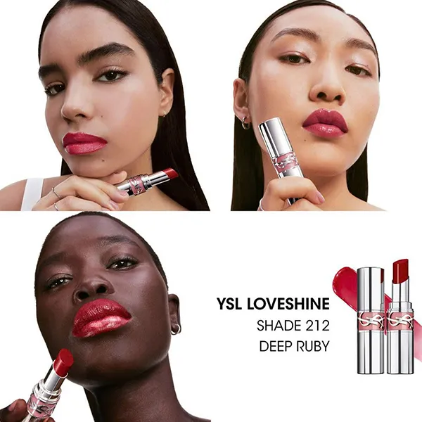 Son Dưỡng Yves Saint Laurent YSL 212 Deep Ruby Loveshine Lip Oil Stick Màu Đỏ Ruby