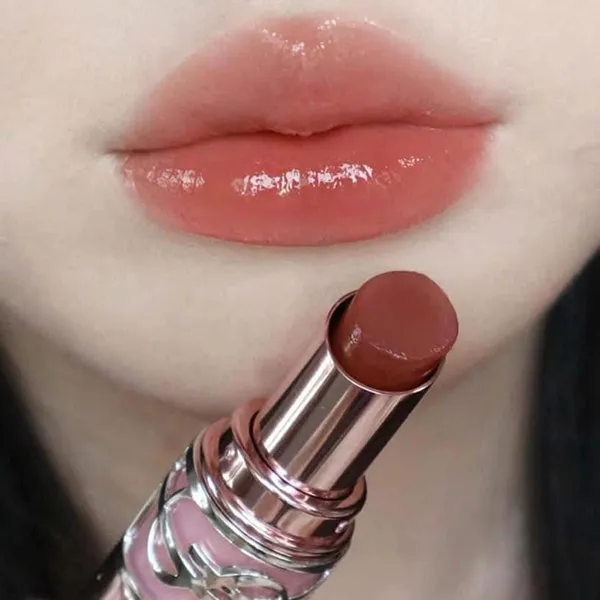 Son Dưỡng Yves Saint Laurent YSL Loveshine Candy Glow 7B Nude Pleasure Màu Cam Đất Nude
