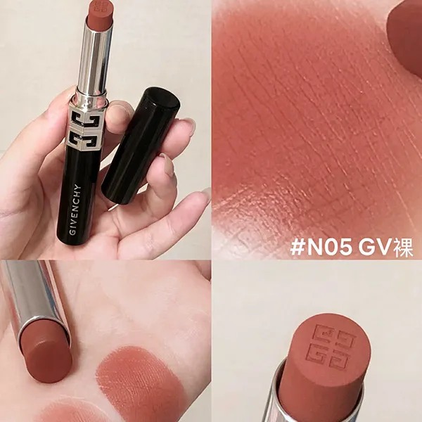 Son Givenchy Le Rouge Velvet Matte Long-Lasting Lipstick N05 George 5 Màu Nâu Đất