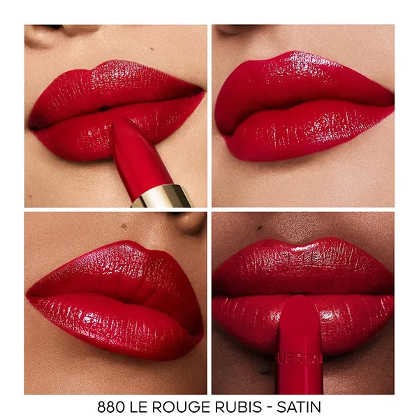 Son Guerlain Rouge G Satin 880 Le Rouge Rubis Màu Đỏ Lạnh