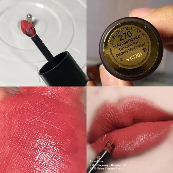 Son Kem Lancôme 270 Peau Contre Peau Màu Hồng Cánh Hoa 6ml