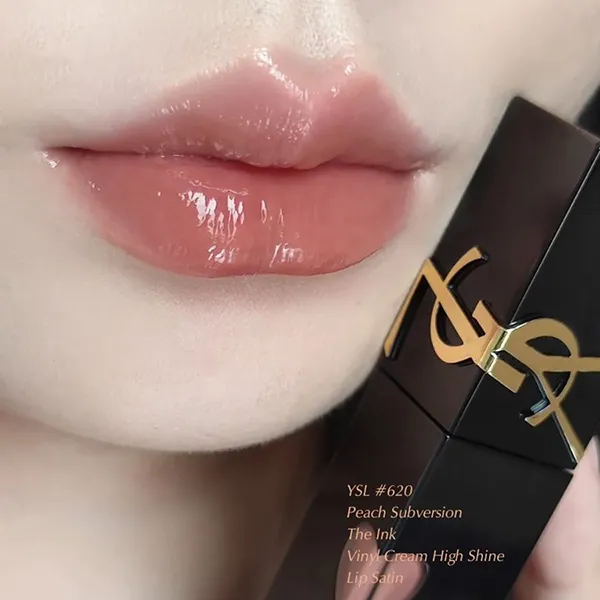 Son Kem Yves Saint Laurent YSL The Inks Vinyl Cream 620 Peach Subversion Màu Cam Đào