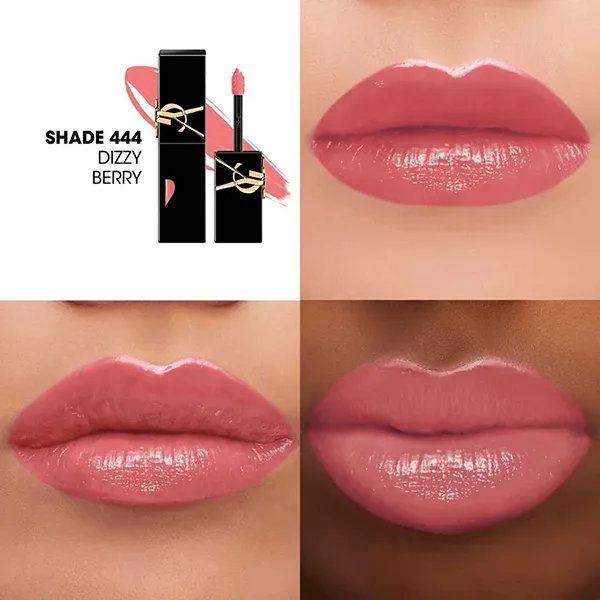 Son Kem Yves Saint Laurent YSL The Inks Vinyl Cream High Shine Lip Stain 444 Dizzy Berry Màu Hồng