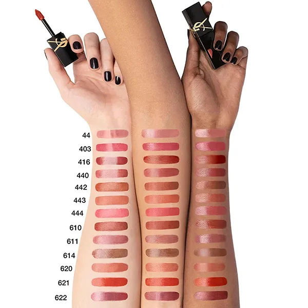 Son Kem Yves Saint Laurent YSL The Inks Vinyl Cream High Shine Lip Stain 444 Dizzy Berry Màu Hồng
