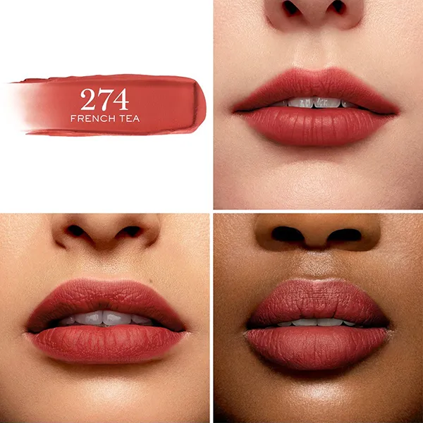 Son Lancôme L'absolu Rouge Intimate Lipstick 274 French Tea Màu Hồng Cam Đất