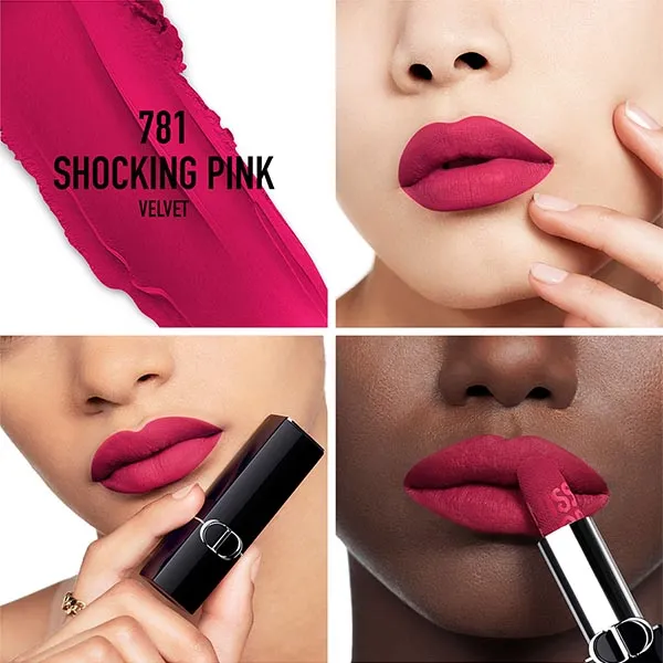 Son Lì Dior Rouge Dior 781 Shocking Pink Limited Edition Màu Hồng Dâu