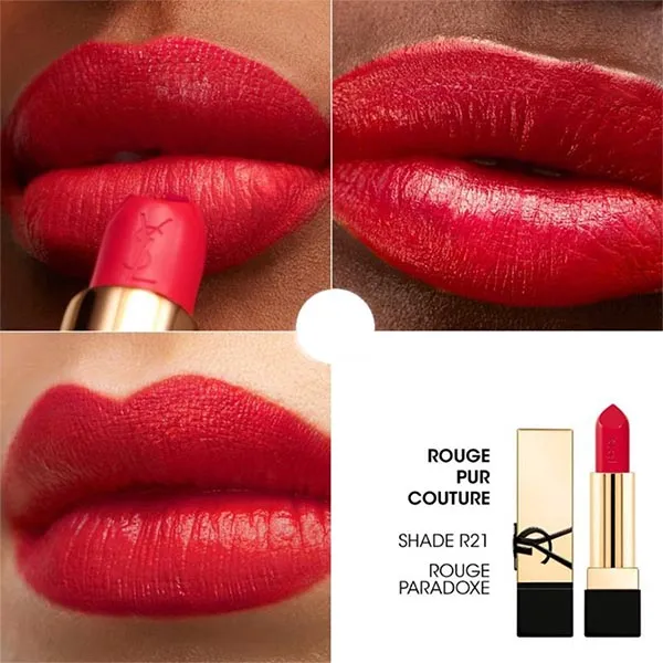 Son Lì Yves Saint Laurent YSL R21 Rouge Paradoxe Màu Đỏ Tươi