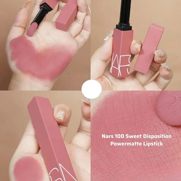 Son Nars Powermatte Lipstick 100 Sweet Disposition Màu Hồng Be