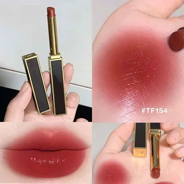 Son Tom Ford Slim Lip Color Shine 154 First Look Màu Đỏ Đất