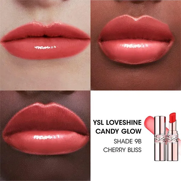 Son Dưỡng Yves Saint Laurent YSL Loveshine Candy Glow 9B Cherry Bliss Màu Hồng Anh Đào