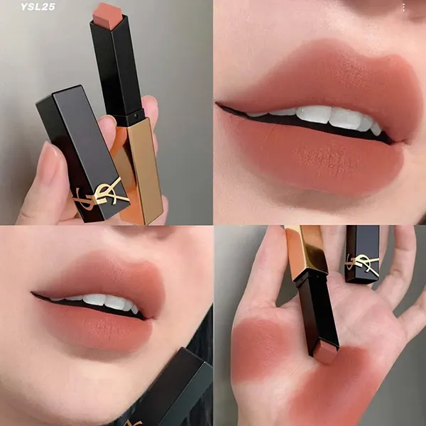 Son Yves Saint Laurent YSL The Slim Couture Matte Lipstick 25 Màu Cam Đất (Bản 2025)