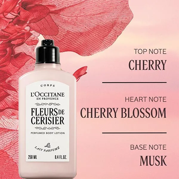 Sữa Dưỡng Thể L'Occitan Hoa Anh Đào Fleurs De Cerisier Body Lotion 250ml
