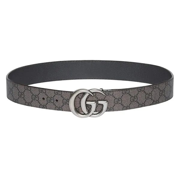 Thắt Lưng Nam Gucci GG Marmont Reversible Belt ‎627055 UULBN 1244 Màu Xám Đen Size 90