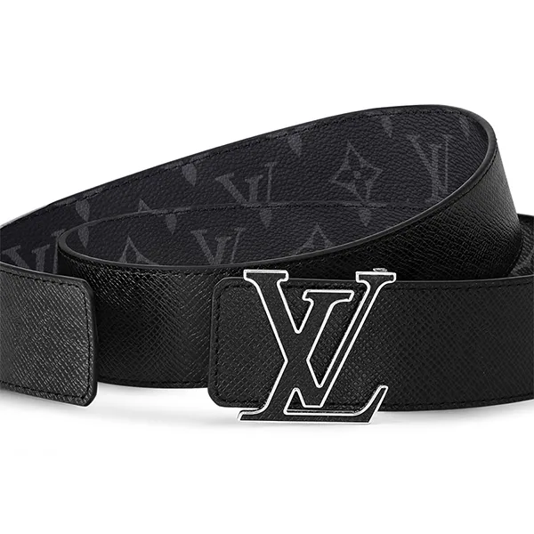 Thắt Lưng Nam Louis Vuitton LV Initiales 40mm Reversible Belt M0157T Màu Xám Đen Size 90