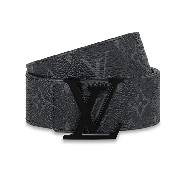 Thắt Lưng Nam Louis Vuitton LV Initiales Belt 40mm M0449Q Black Màu Đen Xám Size 90