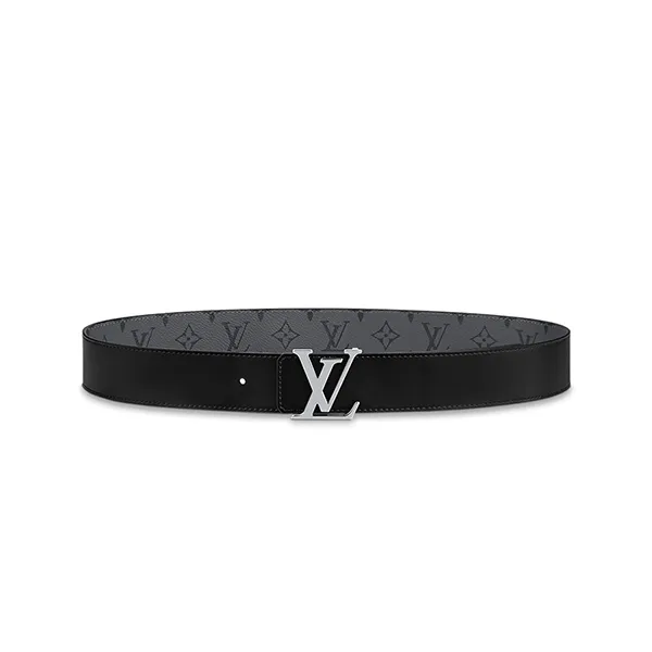 Thắt Lưng Nam Louis Vuitton LV M0285V Initiales Double Sided Belt 40mm Màu Xám Đen Size 90