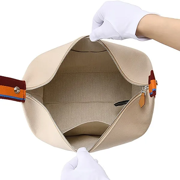 Túi Cầm Tay Nữ Hermès Bride-A-Brac GM H Pavillon Natural Màu Kem