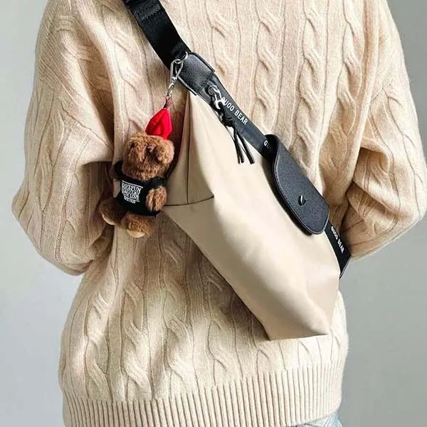 Túi Đeo Chéo Guoo Bear GU1324-20030 Màu Đen Be