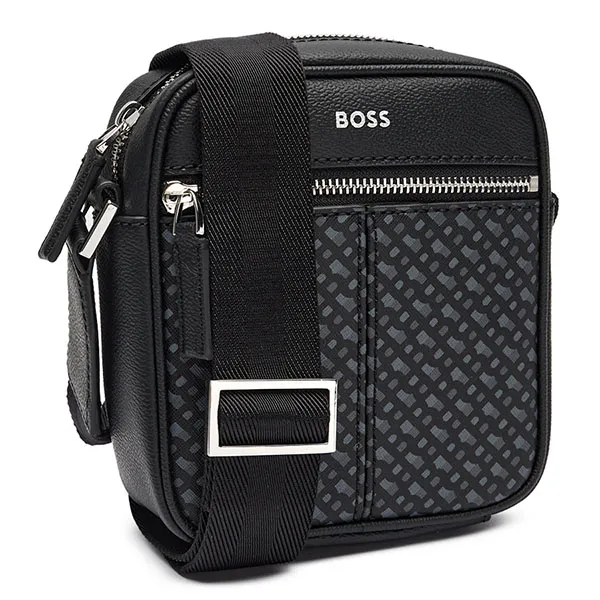 Túi Đeo Chéo Nam Hugo Boss Reporter Zaire N Crossbody Bag Màu Đen