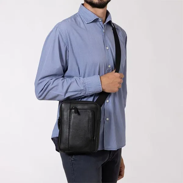 Túi Đeo Chéo Nam Gianni Conti Crossbody Bag 1812292-10 Màu Đen
