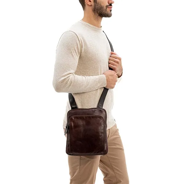 Túi Đeo Chéo Nam Gianni Conti Crossbody Bag 4072570-20 Màu Nâu