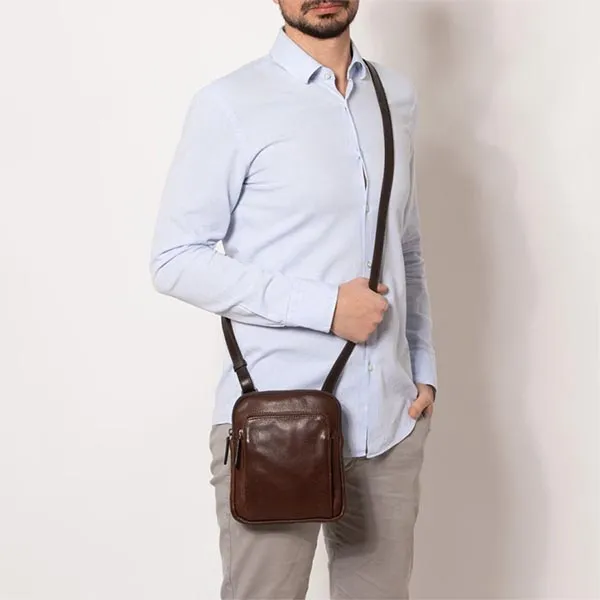 Túi Đeo Chéo Nam Gianni Conti Crossbody Bag 4072571-20 Màu Nâu