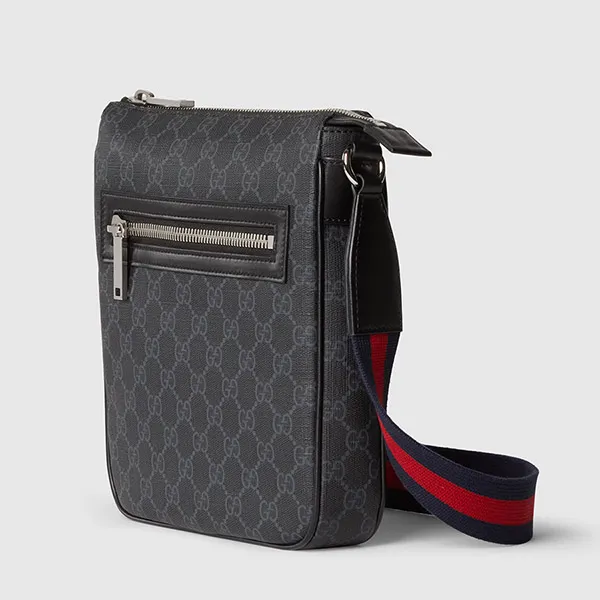 Túi Đeo Chéo Nam Gucci GG Black Small Messenger Bag 792082 FADJA 1042 Màu Đen