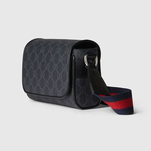 Túi Đeo Chéo Nam Gucci GG Super Mini Bag Black 791741-FADJA-1042 Màu Đen Xám