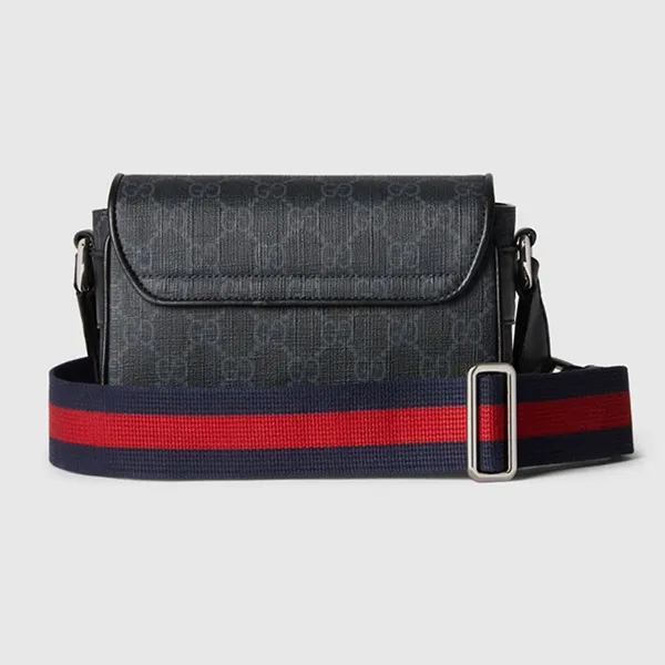 Túi Đeo Chéo Nam Gucci GG Super Mini Bag Black 791741-FADJA-1042 Màu Đen Xám