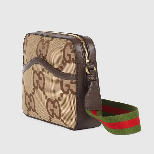 Túi Đeo Chéo Nam Gucci Jumbo GG Messenger Camel Ebony 675891 UKMDG 2570 Màu Nâu