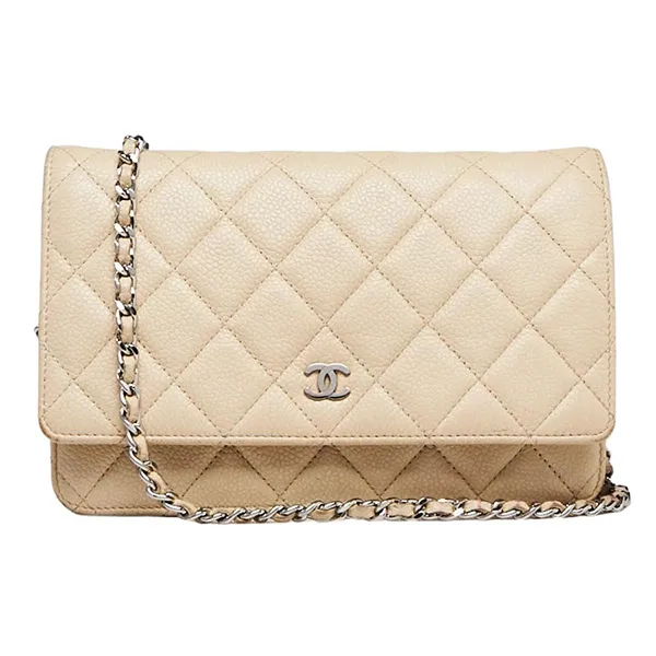 Túi Đeo Chéo Nữ Chanel Beige Clair Quilted Caviar Leather Classic Woc Clutch Bag Màu Be