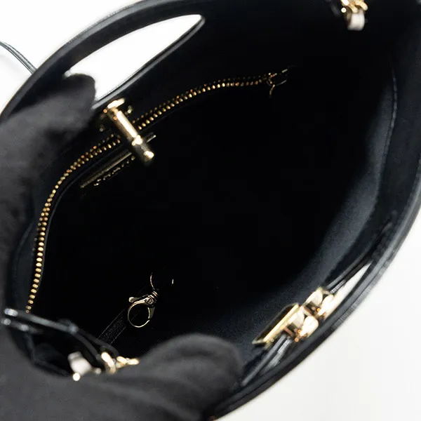 Túi Đeo Chéo Nữ Chanel Mini 31 Bag Patent Black/White LGHW (Microchip) Màu Đen Trắng