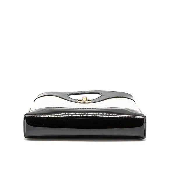 Túi Đeo Chéo Nữ Chanel Mini 31 Bag Patent Black/White LGHW (Microchip) Màu Đen Trắng