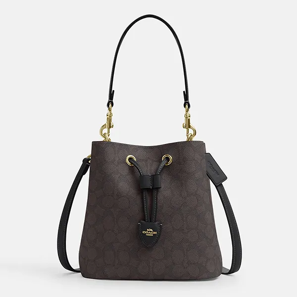 Túi Đeo Chéo Nữ Coach Rowan Bucket Bag In Signature Canvas CBH07 Màu Nâu